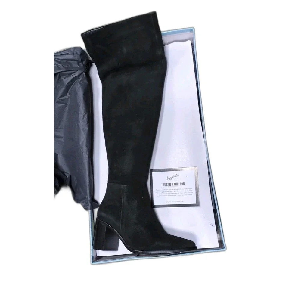 Seychelles Gifted black suede over the knee boot w 2 3/4